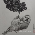 Pen painting works pen painting owl